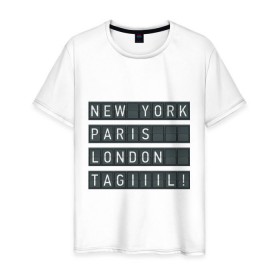 Мужская футболка хлопок с принтом New York - Тагил в Тюмени, 100% хлопок | прямой крой, круглый вырез горловины, длина до линии бедер, слегка спущенное плечо. | tnt | наша russia | наша раша | тагил | тнт