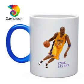 Кружка хамелеон с принтом Kobe Bryant - Lakers в Тюмени, керамика | меняет цвет при нагревании, емкость 330 мл | kobe bryant | lakers | nba | баскет | коби брайнт | нба