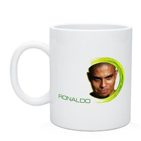 Кружка с принтом Ronaldo в Тюмени, керамика | объем — 330 мл, диаметр — 80 мм. Принт наносится на бока кружки, можно сделать два разных изображения | Тематика изображения на принте: криштиану роналду | рональдо