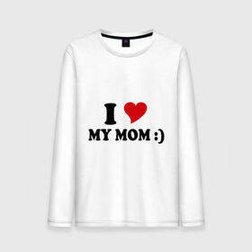 Мужской лонгслив хлопок с принтом I love my mom в Тюмени, 100% хлопок |  | i love | дети | для мамы | любимая мама | мама | маме | мамочка | мамуля | ребенок | родители | сердечко | сердце | я люблю маму