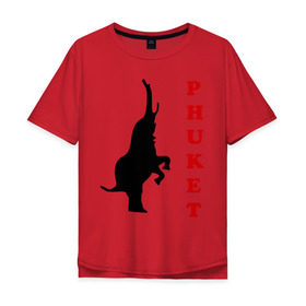 Мужская футболка хлопок Oversize с принтом Phuket (5) в Тюмени, 100% хлопок | свободный крой, круглый ворот, “спинка” длиннее передней части | 