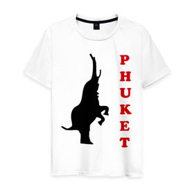 Мужская футболка хлопок с принтом Phuket (5) в Тюмени, 100% хлопок | прямой крой, круглый вырез горловины, длина до линии бедер, слегка спущенное плечо. | 