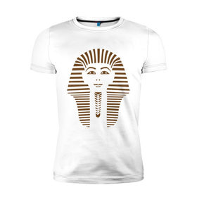 Мужская футболка премиум с принтом Natural King в Тюмени, 92% хлопок, 8% лайкра | приталенный силуэт, круглый вырез ворота, длина до линии бедра, короткий рукав | egypt | египет | египетские пирамиды | желтое море | нил | пирамиды | фараон | хургада