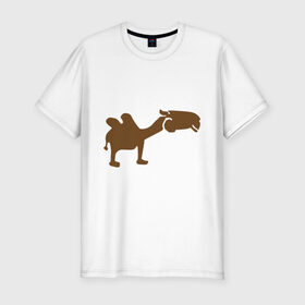 Мужская футболка премиум с принтом Navy camel в Тюмени, 92% хлопок, 8% лайкра | приталенный силуэт, круглый вырез ворота, длина до линии бедра, короткий рукав | camel | egyptian | navy camel | верблюд | египет | каир | кэмл | тур в египет | туризм