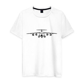 Мужская футболка хлопок с принтом Авиация (2) в Тюмени, 100% хлопок | прямой крой, круглый вырез горловины, длина до линии бедер, слегка спущенное плечо. | Тематика изображения на принте: авиаторы | авиация | армия | ввс | россия | самолет