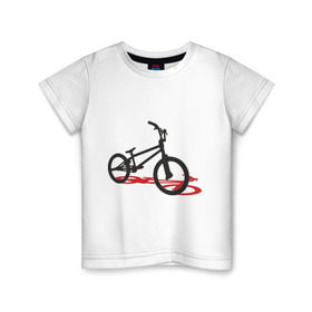 Детская футболка хлопок с принтом BMX 1 в Тюмени, 100% хлопок | круглый вырез горловины, полуприлегающий силуэт, длина до линии бедер | bmx | велик | вело | велогонки | велорейсинг | велосипед | спортивный велосипед | фрирайд | эктрим