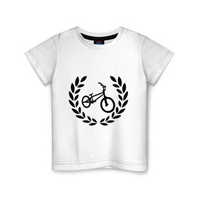 Детская футболка хлопок с принтом BMX 2 в Тюмени, 100% хлопок | круглый вырез горловины, полуприлегающий силуэт, длина до линии бедер | bmx | велик | вело | велогонки | велорейсинг | велосипед | спортивный велосипед | фрирайд | эктрим