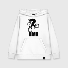 Детская толстовка хлопок с принтом BMX 3 в Тюмени, 100% хлопок | Круглый горловой вырез, эластичные манжеты, пояс, капюшен | bmx | free style | бмэкс | велик | вело | велосипедист | фристайл | экстрим | экстримальный