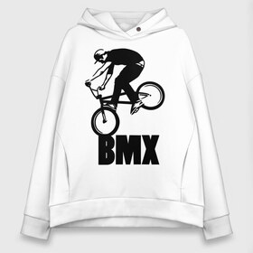 Женское худи Oversize хлопок с принтом BMX 3 в Тюмени, френч-терри — 70% хлопок, 30% полиэстер. Мягкий теплый начес внутри —100% хлопок | боковые карманы, эластичные манжеты и нижняя кромка, капюшон на магнитной кнопке | bmx | free style | бмэкс | велик | вело | велосипедист | фристайл | экстрим | экстримальный