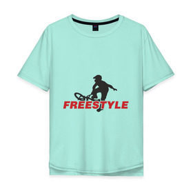 Мужская футболка хлопок Oversize с принтом Free style BMX в Тюмени, 100% хлопок | свободный крой, круглый ворот, “спинка” длиннее передней части | Тематика изображения на принте: bmx | free style | бмэкс | велик | вело | велосипедист | фристайл | экстрим | экстримальный