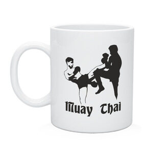 Кружка с принтом Muay Thai (Муай Тай) в Тюмени, керамика | объем — 330 мл, диаметр — 80 мм. Принт наносится на бока кружки, можно сделать два разных изображения | емельяненко