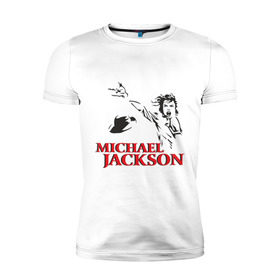 Мужская футболка премиум с принтом Джексон жив! (2) в Тюмени, 92% хлопок, 8% лайкра | приталенный силуэт, круглый вырез ворота, длина до линии бедра, короткий рукав | майкл джексон