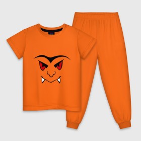 Детская пижама хлопок с принтом Лицо дракулы в Тюмени, 100% хлопок |  брюки и футболка прямого кроя, без карманов, на брюках мягкая резинка на поясе и по низу штанин
 | 