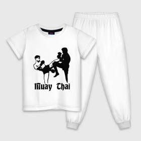 Детская пижама хлопок с принтом Muay Thai (2) в Тюмени, 100% хлопок |  брюки и футболка прямого кроя, без карманов, на брюках мягкая резинка на поясе и по низу штанин
 | муай тай
