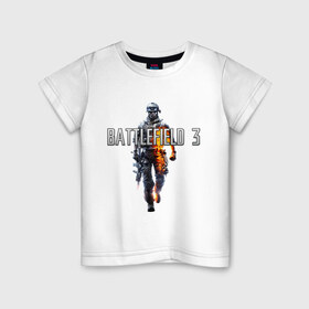 Детская футболка хлопок с принтом Battlefield 3 в Тюмени, 100% хлопок | круглый вырез горловины, полуприлегающий силуэт, длина до линии бедер | battlefield | компьютерные игры
