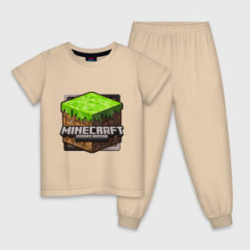 Детская пижама хлопок с принтом Minecraft logo в Тюмени, 100% хлопок |  брюки и футболка прямого кроя, без карманов, на брюках мягкая резинка на поясе и по низу штанин
 | Тематика изображения на принте: creeper | mine craft | minecraft | майнкрафт | шахта