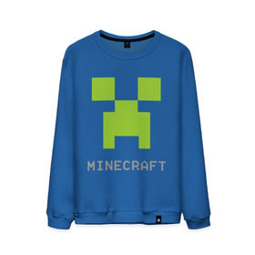 Мужской свитшот хлопок с принтом Minecraft logo grey в Тюмени, 100% хлопок |  | крипер