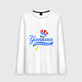 Мужской лонгслив хлопок с принтом NY Yankees byta в Тюмени, 100% хлопок |  | baseball | major league basebal | mlb | ny | staten island | yankees | америка | бейсбол | бита | главная лига бейсбола | нью йорк янкиз | статен айленд | сша | янки