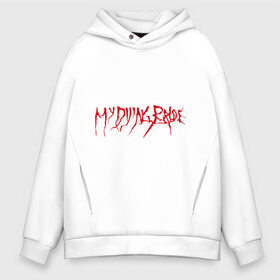 Мужское худи Oversize хлопок с принтом My Dying Bride logo в Тюмени, френч-терри — 70% хлопок, 30% полиэстер. Мягкий теплый начес внутри —100% хлопок | боковые карманы, эластичные манжеты и нижняя кромка, капюшон на магнитной кнопке | bandmy | metal