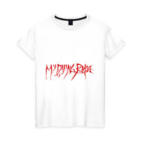 Женская футболка хлопок с принтом My Dying Bride logo в Тюмени, 100% хлопок | прямой крой, круглый вырез горловины, длина до линии бедер, слегка спущенное плечо | Тематика изображения на принте: bandmy | metal