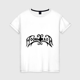Женская футболка хлопок с принтом Moonsorrow (2) в Тюмени, 100% хлопок | прямой крой, круглый вырез горловины, длина до линии бедер, слегка спущенное плечо | black metal bandrock | moonsorrow | рок