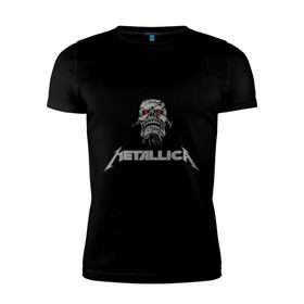 Мужская футболка премиум с принтом Metallica scool в Тюмени, 92% хлопок, 8% лайкра | приталенный силуэт, круглый вырез ворота, длина до линии бедра, короткий рукав | металлика