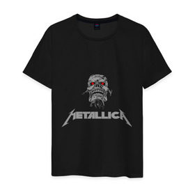 Мужская футболка хлопок с принтом Metallica scool в Тюмени, 100% хлопок | прямой крой, круглый вырез горловины, длина до линии бедер, слегка спущенное плечо. | металлика