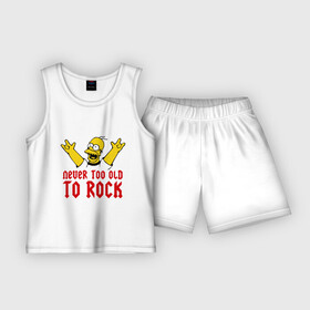 Детская пижама с шортами хлопок с принтом Simpson Rock в Тюмени,  |  | гомер