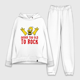 Женский костюм хлопок Oversize с принтом Simpson Rock в Тюмени,  |  | гомер