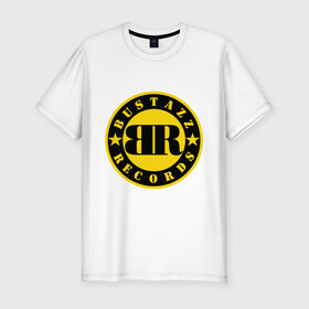 Мужская футболка премиум с принтом Bustazz Records Lable в Тюмени, 92% хлопок, 8% лайкра | приталенный силуэт, круглый вырез ворота, длина до линии бедра, короткий рукав | ak 47 | rap | ак | ак 47