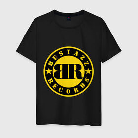 Мужская футболка хлопок с принтом Bustazz Records Lable в Тюмени, 100% хлопок | прямой крой, круглый вырез горловины, длина до линии бедер, слегка спущенное плечо. | Тематика изображения на принте: ak 47 | rap | ак | ак 47