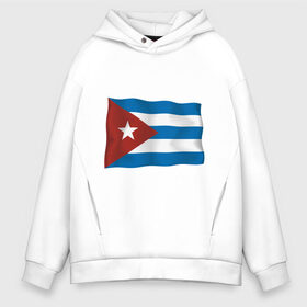 Мужское худи Oversize хлопок с принтом Куба флаг в Тюмени, френч-терри — 70% хлопок, 30% полиэстер. Мягкий теплый начес внутри —100% хлопок | боковые карманы, эластичные манжеты и нижняя кромка, капюшон на магнитной кнопке | Тематика изображения на принте: cuba | куба | куба афиша | кубинский флаг | республика куба | флаг | флаг кубы | флаги