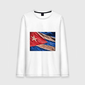 Мужской лонгслив хлопок с принтом Куба флаг олд в Тюмени, 100% хлопок |  | cuba | куба | куба афиша | куба олд | кубинский флаг | олд | республика куба | флаг | флаг куба олд | флаг кубы | флаг олд | флаги