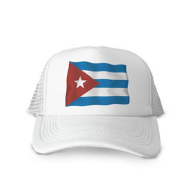 Кепка тракер с сеткой с принтом Куба флаг (3) в Тюмени, трикотажное полотно; задняя часть — сетка | длинный козырек, универсальный размер, пластиковая застежка | cuba | куба | кубинский | фидель | фидель кастро | флаг кубы