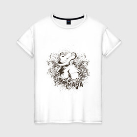 Женская футболка хлопок с принтом 007 MAFIA (2) в Тюмени, 100% хлопок | прямой крой, круглый вырез горловины, длина до линии бедер, слегка спущенное плечо | mafia | mafiya | мафиозные | мафия