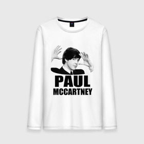 Мужской лонгслив хлопок с принтом Paul McCartney (Пол МакКартни) в Тюмени, 100% хлопок |  | beatles | mccartney | the beatles | битлз | битлс | битлы | маккартни