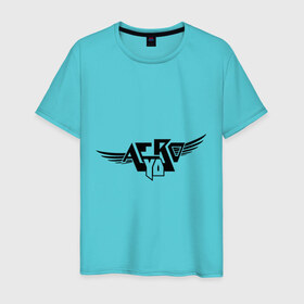 Мужская футболка хлопок с принтом Aero yo(3) в Тюмени, 100% хлопок | прямой крой, круглый вырез горловины, длина до линии бедер, слегка спущенное плечо. | крылья