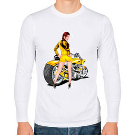 Мужской лонгслив хлопок с принтом The excellent bike & sexy girl (2) в Тюмени, 100% хлопок |  | байк | девушка | для байкеров | красивая девушка | мото | мотоцикл | супер мотоцикл | супермотоцикл
