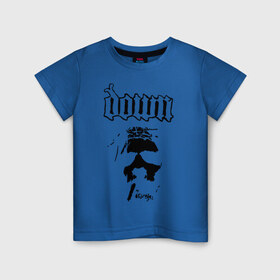 Детская футболка хлопок с принтом Down heavy metal в Тюмени, 100% хлопок | круглый вырез горловины, полуприлегающий силуэт, длина до линии бедер | down | down heavy metal | heavy metal | metal | метал | металл | хэви метал