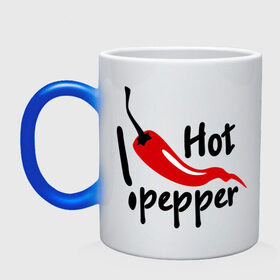 Кружка хамелеон с принтом горячий pepper в Тюмени, керамика | меняет цвет при нагревании, емкость 330 мл | hot | pepper | горячий | жгучий | ковбой | ловелас | мачо | парень | перец | перчик | страстный | страсть