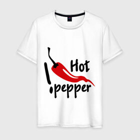 Мужская футболка хлопок с принтом горячий pepper в Тюмени, 100% хлопок | прямой крой, круглый вырез горловины, длина до линии бедер, слегка спущенное плечо. | hot | pepper | горячий | жгучий | ковбой | ловелас | мачо | парень | перец | перчик | страстный | страсть