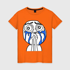 Женская футболка хлопок с принтом Милый парень (мем) в Тюмени, 100% хлопок | прямой крой, круглый вырез горловины, длина до линии бедер, слегка спущенное плечо | mem | интернет мем | интернет приколы | лицо | мем | милый парень | рисунок | рожа