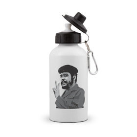 Бутылка спортивная с принтом Peace Che Guevara в Тюмени, металл | емкость — 500 мл, в комплекте две пластиковые крышки и карабин для крепления | че гевара