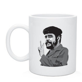 Кружка с принтом Peace Che Guevara в Тюмени, керамика | объем — 330 мл, диаметр — 80 мм. Принт наносится на бока кружки, можно сделать два разных изображения | че гевара