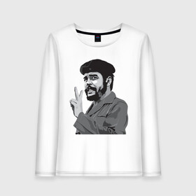 Женский лонгслив хлопок с принтом Peace Che Guevara в Тюмени, 100% хлопок |  | че гевара