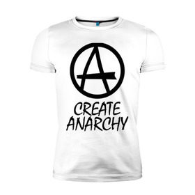 Мужская футболка премиум с принтом Create anarchy в Тюмени, 92% хлопок, 8% лайкра | приталенный силуэт, круглый вырез ворота, длина до линии бедра, короткий рукав | heavy metal | metal | muse | pank | punk | rock | trash metal | альтернатива | анархия | квартет | лица | метал | панк | рок | рок группа | рок группы | трэш метал | хеви метал