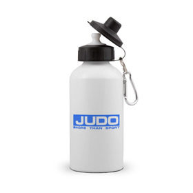 Бутылка спортивная с принтом Дзюдо больше чем в Тюмени, металл | емкость — 500 мл, в комплекте две пластиковые крышки и карабин для крепления | дзюдо