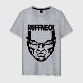 Мужская футболка хлопок с принтом Ruffneck в Тюмени, 100% хлопок | прямой крой, круглый вырез горловины, длина до линии бедер, слегка спущенное плечо. | dj | ruffneck | диджей | лицо | музыка | обложка