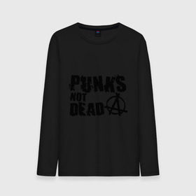 Мужской лонгслив хлопок с принтом Punks not dead (2) в Тюмени, 100% хлопок |  | punks | анархия | панк | панк не умрет | стиль панк