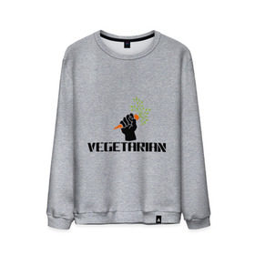 Мужской свитшот хлопок с принтом Vegetarian (Вегетерианство) в Тюмени, 100% хлопок |  | Тематика изображения на принте: vegan | vegetarian | вегетарианец | вегетарианство | морковка | морковь | я вегетарианец